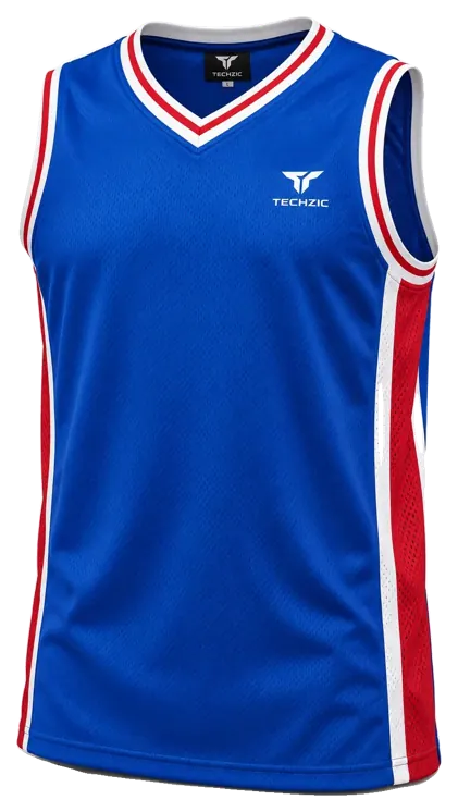 TECHZIC Pro Court Basketball Jersey — Royal