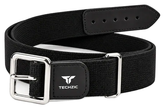 TECHZIC Adjustable Baseball Belt - Black