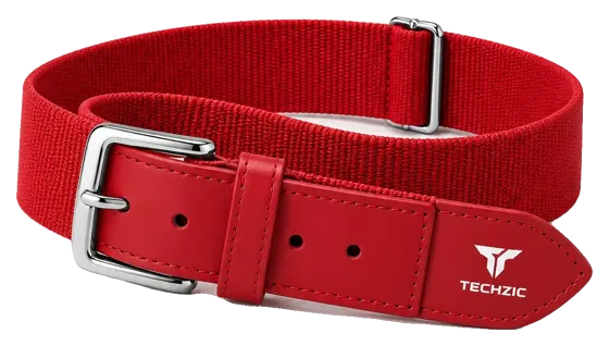 TECHZIC Adjustable Baseball Belt in Red