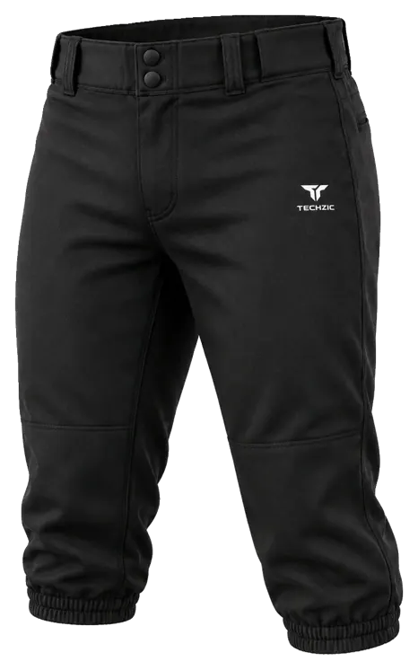 TECHZIC Tapered Knicker Baseball Pants in Black