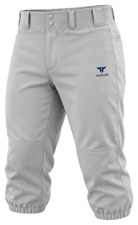 TECHZIC Tapered Knicker Baseball Pants in Grey