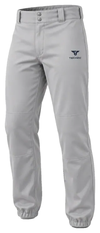 TECHZIC Relaxed Pro Elastic-Hem Baseball Pants in Grey
