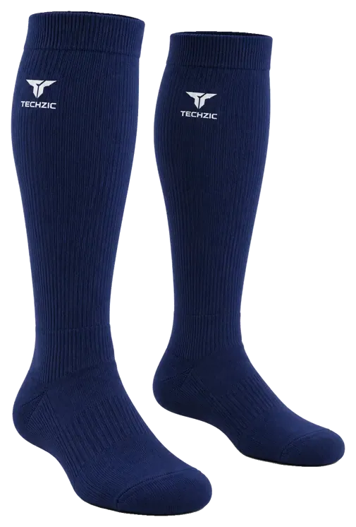 TECHZIC Classic Knee-High Baseball Socks in Navy