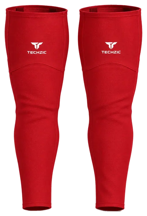 TECHZIC Pro Cut-and-Sew Hockey Socks - C1100-000 in Red