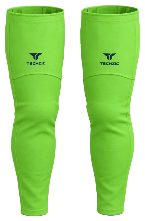 TECHZIC Pro Cut-and-Sew Hockey Socks - C1100-000 in Lime Green