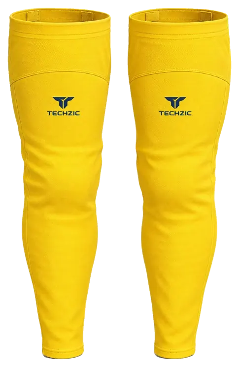 TECHZIC Pro Cut-and-Sew Hockey Socks - C1100-000 in Maize