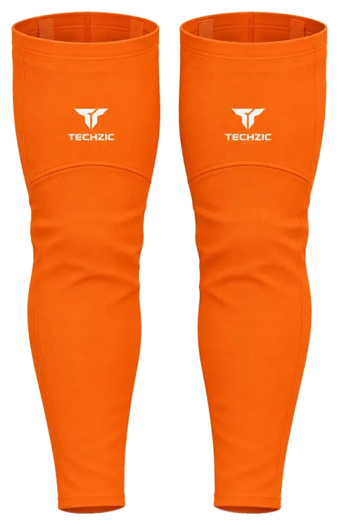 TECHZIC Pro Cut-and-Sew Hockey Socks - C1100-000 in Orange