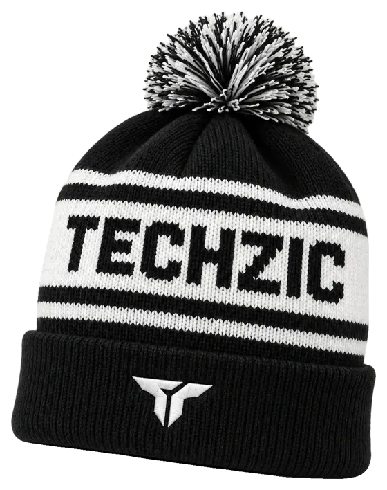 TECHZIC Jacquard Custom Pom Beanie