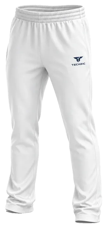 TECHZIC Classic White Cricket Trousers