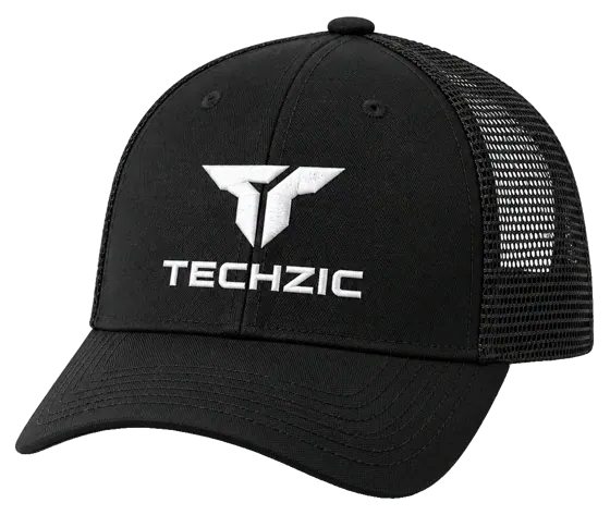 TECHZIC Mesh Trucker Cap - Black