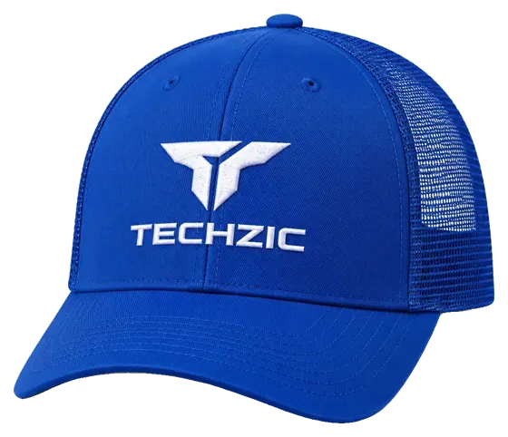 TECHZIC Mesh Trucker Cap in Royal Blue