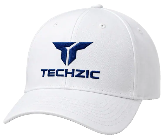 TECHZIC Structured Snapback Cap - White