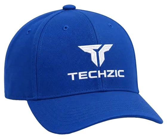 TECHZIC Structured Snapback Cap in Royal Blue
