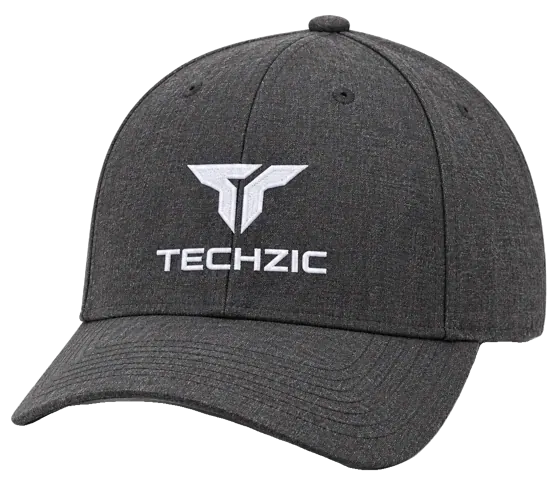 TECHZIC Structured Snapback Cap in Heather Charcoal