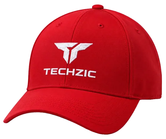 TECHZIC Stretch-Fit Cap in Red