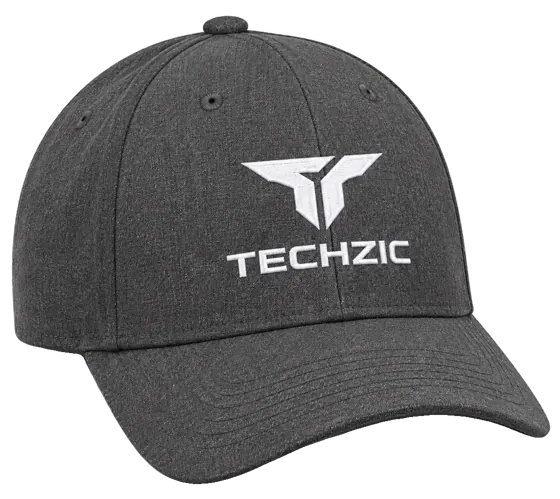 TECHZIC Stretch-Fit Cap in Heather Charcoal