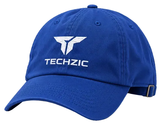 TECHZIC Relaxed Strapback Dad Cap in Royal Blue