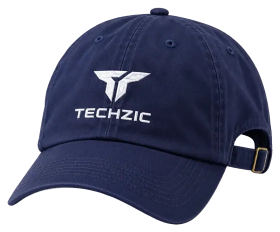 TECHZIC Relaxed Strapback Dad Cap in Navy