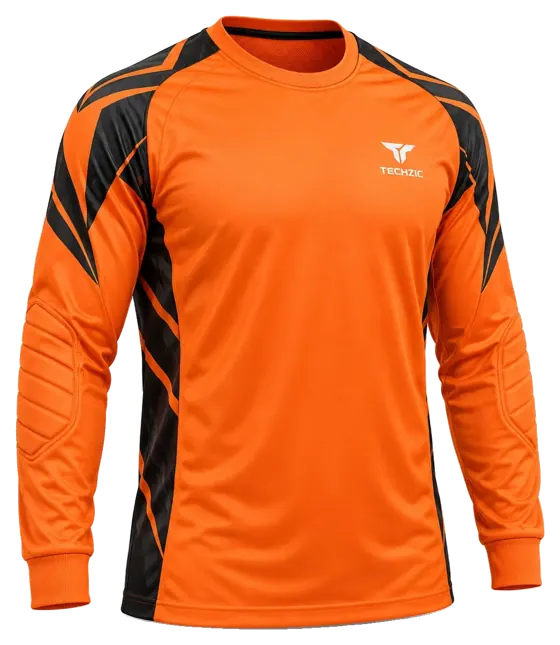 TZ-GK01 Goalkeeper Jersey - Neon Green in Vibrant Orange / Black
