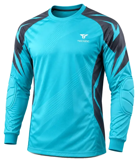 TZ-GK01 Goalkeeper Jersey - Neon Green in Turquoise / Charcoal
