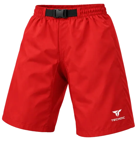 TECHZIC Belted Hockey Pant Shell in Red