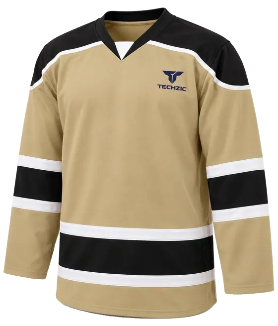 TECHZIC Contour Panel Hockey Jersey in Vegas / Black / White
