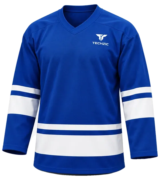 TECHZIC League Banded Hockey Jersey - Royal / White