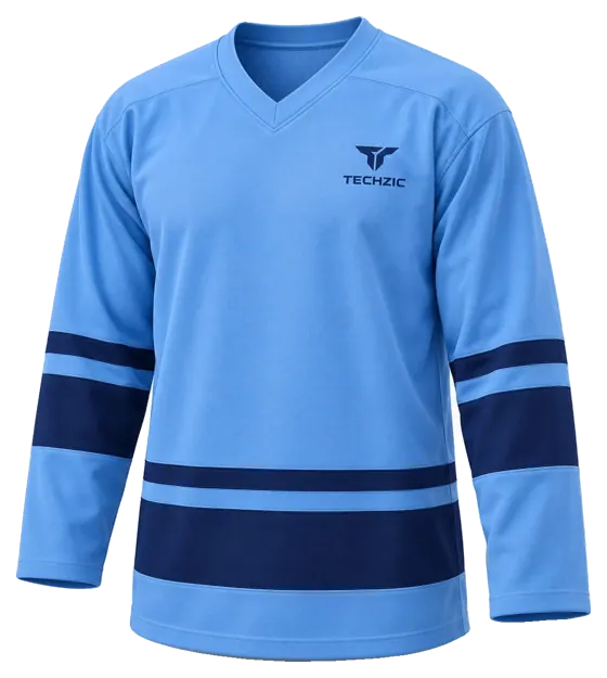 TECHZIC League Banded Hockey Jersey in Sky / Navy
