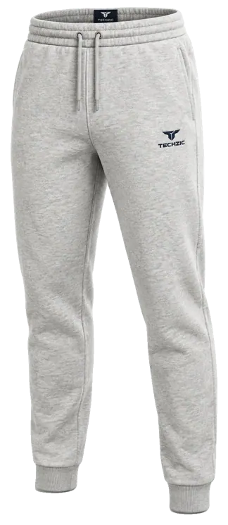 TECHZIC Fleece Joggers — Heather Grey