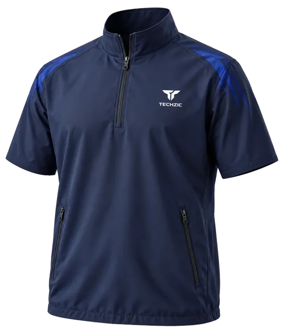 TECHZIC Short-Sleeve Quarter-Zip Training Shell