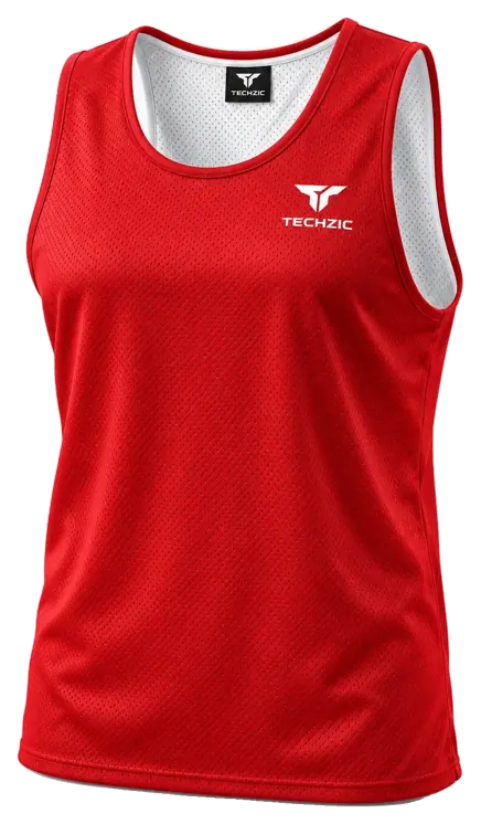 TECHZIC Reversible Lacrosse Jersey — Red