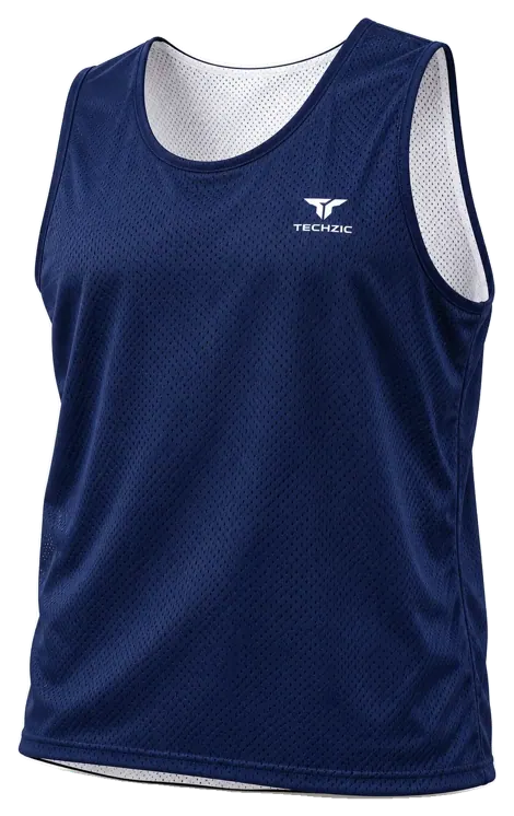 TECHZIC Reversible Mesh Lacrosse Jersey in Navy / White