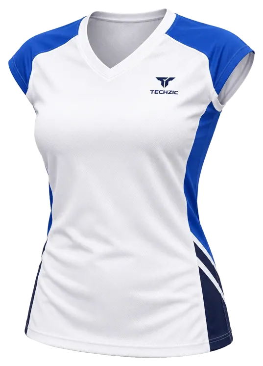 TECHZIC Cap-Sleeve V-Neck Volleyball Jersey