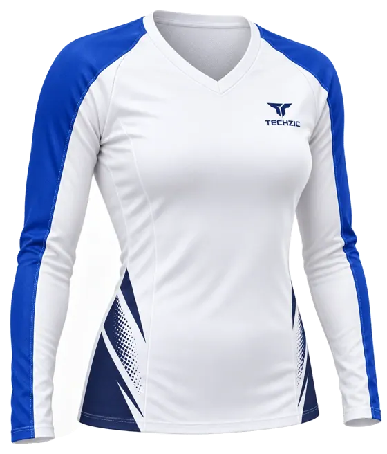 TECHZIC Long-Sleeve V-Neck Compression Jersey
