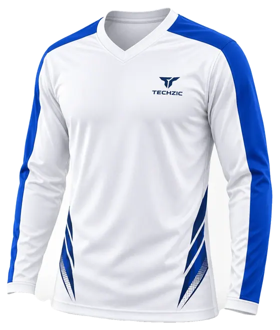 TECHZIC Long-Sleeve V-Neck Training Shirt