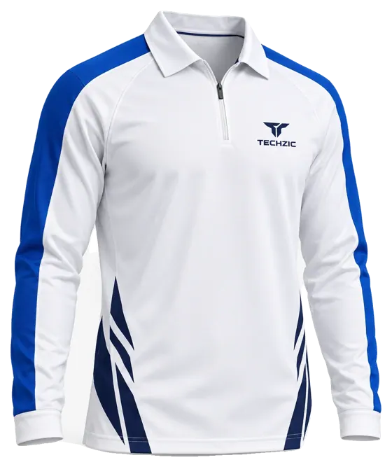 TECHZIC Long-Sleeve Quarter-Zip Polo
