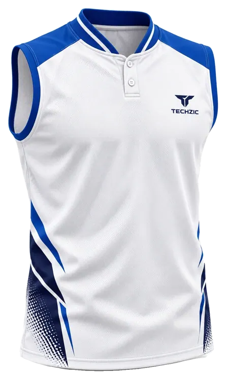TECHZIC Sleeveless Two-Button Baseball Jersey