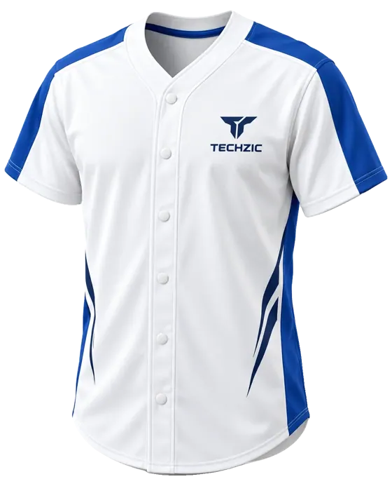 TECHZIC Faux-Button Baseball Pullover
