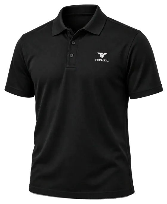 TECHZIC Performance Polo in Black