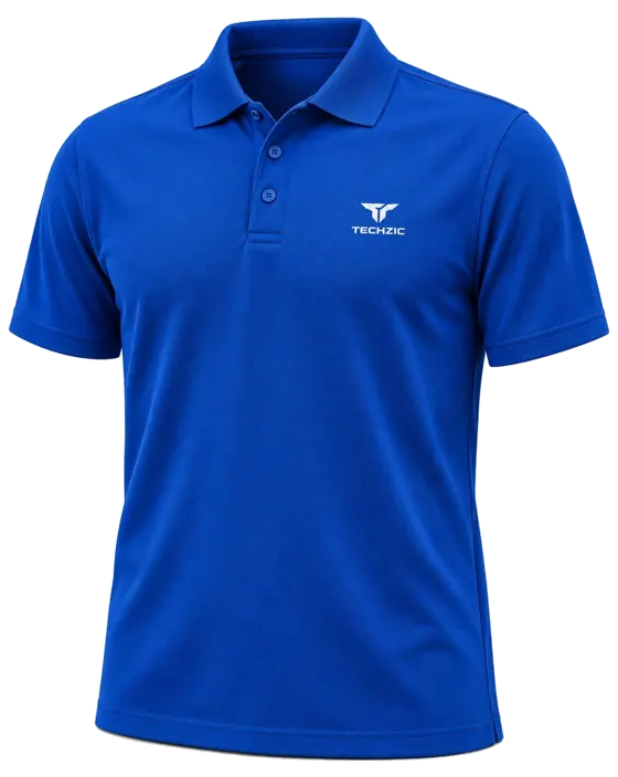 TECHZIC Performance Polo in Royal Blue
