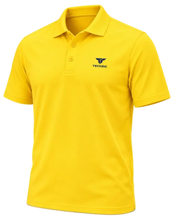 TECHZIC Performance Polo in Maize Yellow