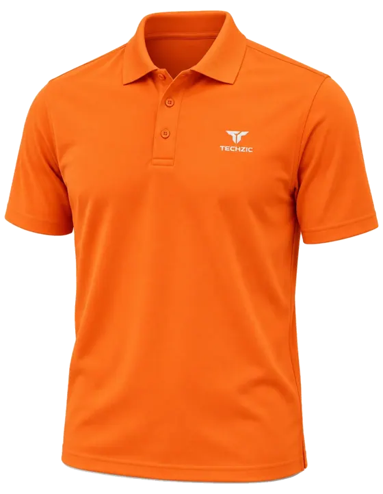TECHZIC Performance Polo in Orange