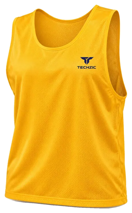 TECHZIC Practice Scrimmage Vest in Gold