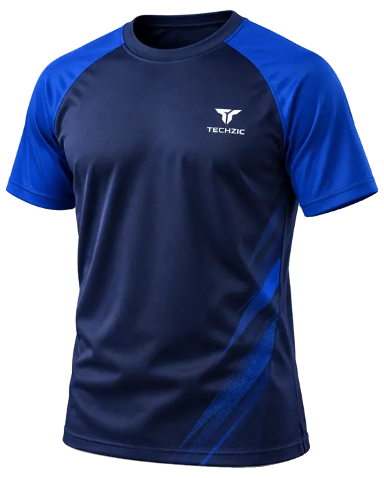 TECHZIC Raglan Crew-Neck Rugby Jersey