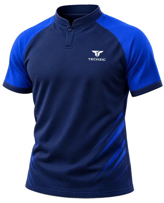 TECHZIC One-Button Mandarin Rugby Jersey