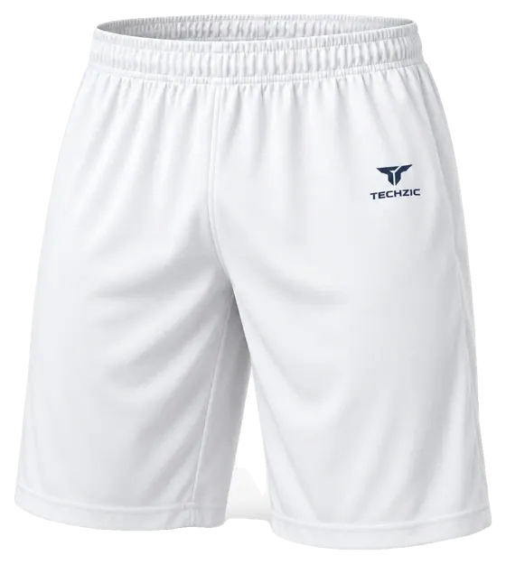 TECHZIC 9-inch Team Performance Shorts - White