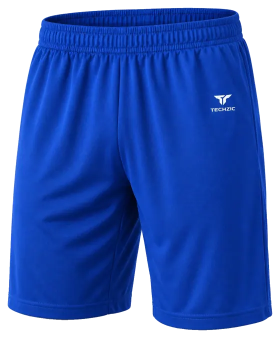 TECHZIC 9-inch Team Performance Shorts in Royal Blue