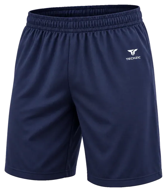 TECHZIC 9-inch Team Performance Shorts in Navy