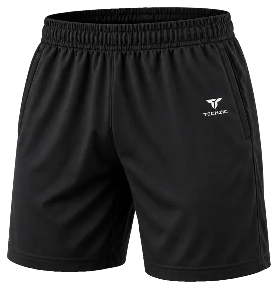 TECHZIC 7-inch Pocket Performance Shorts - Black