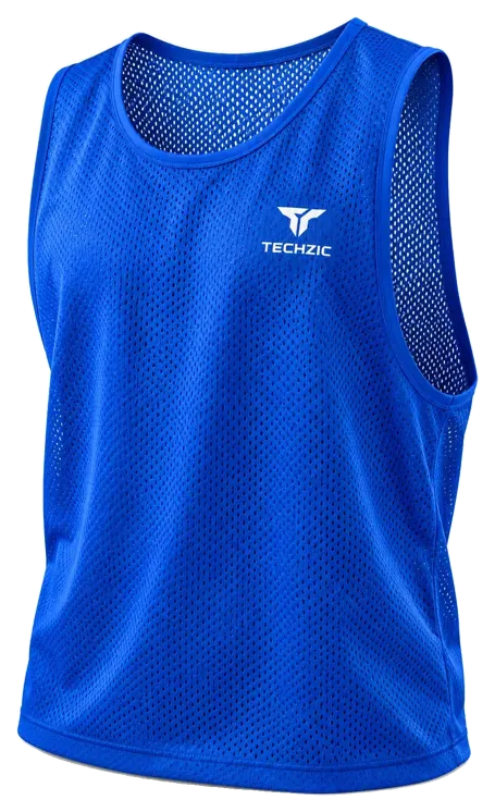 TZ-TB01 High-Visibility Training Bib - Neon Yellow in Electric Blue